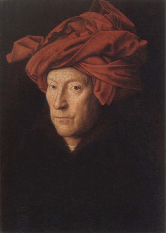 Jan Van Eyck Man in aRed Turban China oil painting art